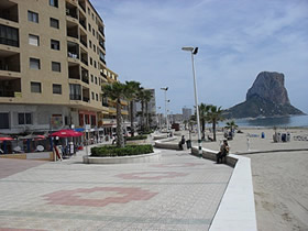 Both beaches at Calpe have have Blue Flag status. Calpe property for sale.
