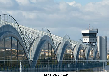 Alicante Airport, Costa Blanca. External view of the new terminal.